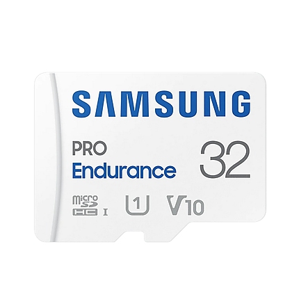 Samsung 32 GB micro SD PRO Endurance, Adapter, Class10, Waterproof, Magnet-proof, Temperature-proof, X-ray-proof, Read 100 MB/s - Write 30 MB/s