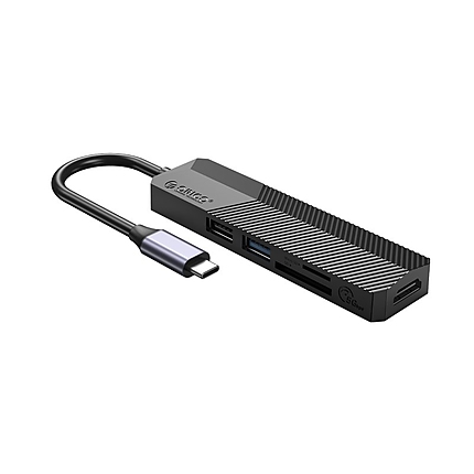 Orico докинг станция Docking Station Type-C 5-in-1 Power Distribution 55W - MDK-5P Black - Card Reader, HDMI, Type-C x 1, USB3.0 x1, USB2.0 x1