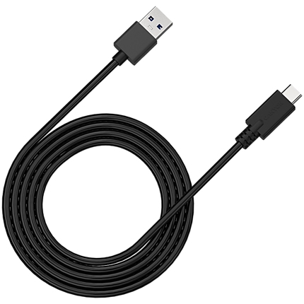 CANYON UC-4 Type C USB 3.0 standard cable, Power & Data output, 5V 3A, OD 4.5mm, PVC Jacket, 1m, black, 0.039kg