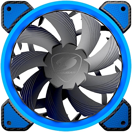 COUGAR Vortex FB 120 blue LED, Cooling fan, Hydraulic Bearing, Speed 1200 R.P.M, Air Flow	36.72 CFM 62.36 m3/h, Dimensions 120 x 120 x 25mm