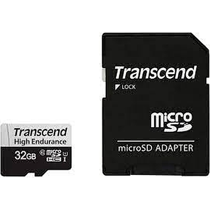 Transcend 32GB micro SD w/ adapter U1, High Endurance