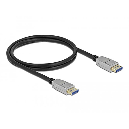 Кабел Delock DisplayPort 2.0 мъжко - DisplayPort мъжко, 1.0м, 10K, Черен