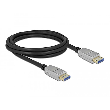 Кабел Delock DisplayPort 2.0 мъжко - DisplayPort мъжко, 2.0м, 10K, 54 Gb/s, Черен