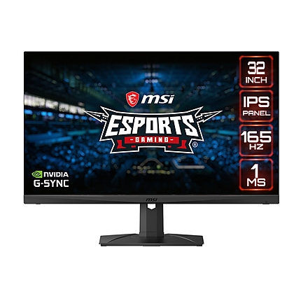 MSI Optix MAG321QR, 31.5", 165Hz, IPS, 1ms, WQHD 2560x1440, G-sync Compatible, HDR 400, Gaming OSD, Mystic Light, KVM, DP 1.2a, HDMI 2.0b, USB Type C (1.2a DP alt, PD 15W) USB HUB, Height Adj. 130 mm, VESA100, HDMI CEC, CONSOLE MODE, 9S6-3DB97A-001