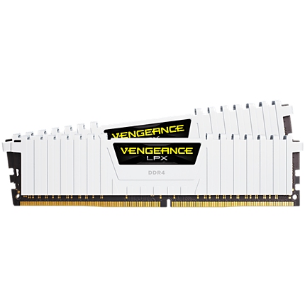 Corsair 16GB (2 x 8GB) DDR4 DRAM 3200MHz C16-18-18-36 Vengeance LPX Memory Kit - White