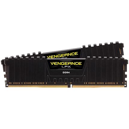 Corsair DDR4, 3200MHz 16GB 2x8GB Dimm, Unbuffered, 16-20-20-38, XMP 2.0, Vengeance LPX black Heatspreader, Black PCB, 1.35V