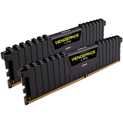 Corsair 16GB (2 x 8GB) DDR4 DRAM 3600MHz C20-23-23-43 Vengeance LPX AMD Ryzen Memory Kit - Black