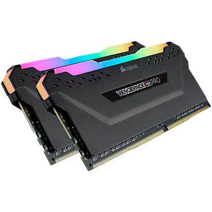 Corsair 16GB (2 x 8GB) DDR4 DRAM 3200MHz C16-18-18-36 Vengeance RGB PRO Memory Kit - Black