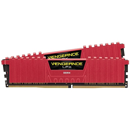 Corsair 16GB (2 x 8GB) DDR4 DRAM 3200MHz C16-18-18-36 Vengeance LPX Memory Kit - Red