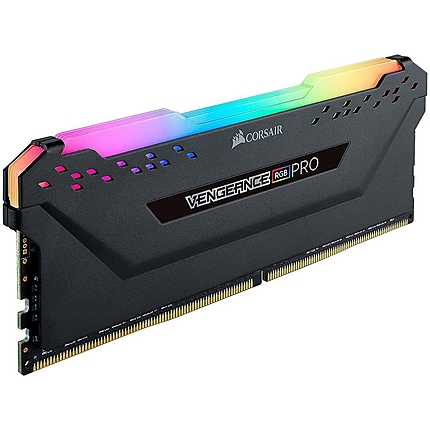 Corsair 8GB (1 x 8GB) DDR4 DRAM 3200MHz C16-18-18-36 Vengeance RGB PRO AMD Ryzen Memory Kit - Black