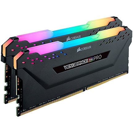 Corsair 32GB (2 x 16GB) DDR4 DRAM 3600MHz C18-22-22-42 Vengeance RGB Pro AMD Ryzen Memory Kit - Black