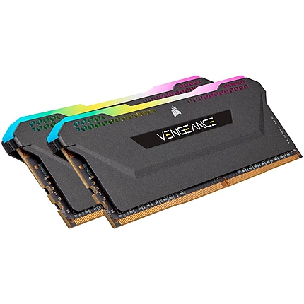 DDR4, 3600MHz 32GB 2x16GB DIMM, Unbuffered, 18-22-22-42, XMP 2.0, VENGEANCE RGB PRO SL Black Heatspreader, RGB LED, 1.35V, for AMD Ryzen & Intel