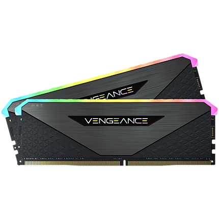 Corsair DDR4, 3600MHz 16GB 2x8GB Dimm, Unbuffered, 16-20-20-38, XMP 2.0, Vengeance RGB RT, RGB LED, Black PCB, 1.35V, for AMD Ryzen