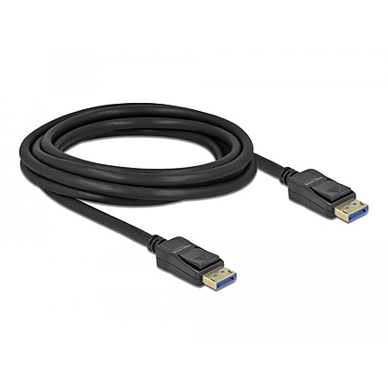 Кабел Delock DisplayPort 2.0 мъжко - DisplayPort мъжко, 3.0м, 10K, Черен