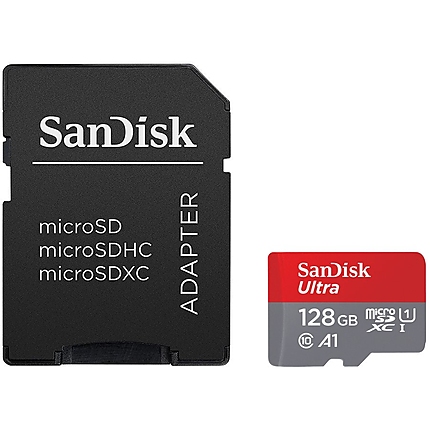 SanDisk Ultra Light 128GB microSDHC + SD Adapter 100MB/s Class 10