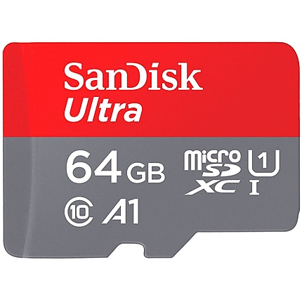 SanDisk Ultra Android microSDXC 64GB + SD Adapter + Memory Zone App 100MB/s A1 Class 10 UHS-I; EAN: 619659161507