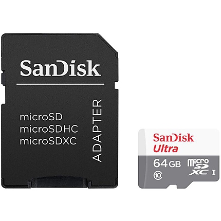 SanDisk Ultra Android microSDXC + SD Adapter 64GB 80MB/s Class 10; EAN: 619659161705