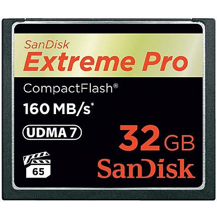 SanDisk Extreme Pro CF 160MB/s 32 GB VPG 65, UDMA 7; EAN: 619659102432