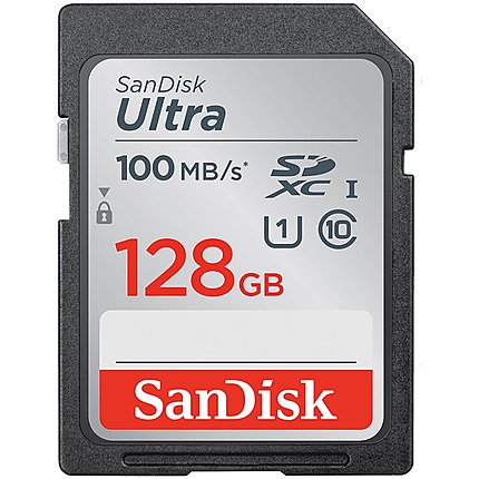 SANDISK Ultra 128GB SDHC  Memory Card 100MB/s, Class 10 UHS-I