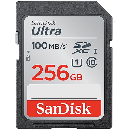 SANDISK Ultra 256GB SDHC  Memory Card 100MB/s, Class 10 UHS-I