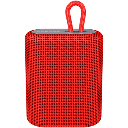 Canyon Bluetooth Speaker, BT V5.0, BLUETRUM AB5365A, TF card support, Type-C USB port, 1200mAh polymer battery, Red, cable length 0.42m, 114*93*51mm, 0.29kg