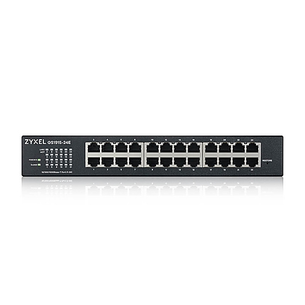 ZyXEL GS1915-24E, 24-port GbE Smart hybrid mode Switch, standalone or NebulaFlex Cloud, rackmount, fanless