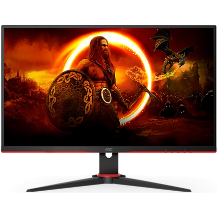 AOC Montitor 24G2SAE/BK 23.8 Gaming VA 1920x1080 at 165Hz, 1ms, 3000:1, 3-sided frameless, Speakers, VGA, 2xHDMI, DP, Tilt, 3y