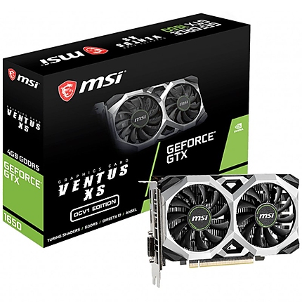 MSI Video card NVidia GeForce GTX 1650 VENTUS XS 4G OCV1 (4GB GDDR5/128bit, PCI-E x16 3.0, DP, HDMI, DVI-D?PCI Express x16 3.0)