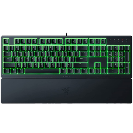 Razer Ornata V3 X US, Silent Membrane Switches, RGB Lighting, 1000 Hz Ultrapolling, UV coated ABS Keycaps, Soft-touch wrist rest