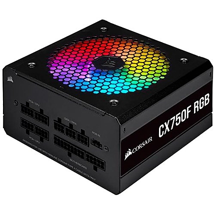 Corsair PSU CX750F 750W modular RGB 80+ Bronze 120mm, RGB Led, Black