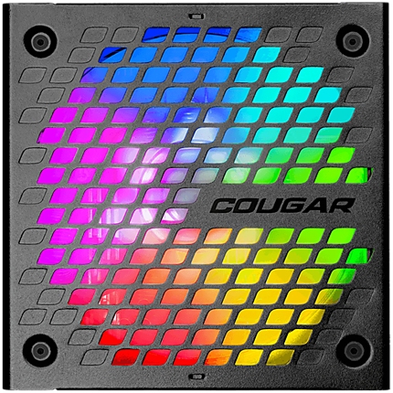 COUGAR AURIC 650, 650W, 80 Plus Gold, Protection: UVP, OVP, SCP, OPP, OCP, OTP, Connectors: 1x 24-pin MB, 2x 8-pin CPU, 2x PCI-E 8(6+2)-pin, 3x P-ATA, 5x S-ATA, Fully Modular, Multi-Lighting ARGB modes, 0-dB Fan Switch, 150 x 150 x 86 (mm)