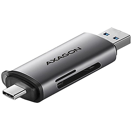 AXAGON CRE-SAC External USB 3.2 Gen1 Type-C+Type-A 2-slot SD/microSD