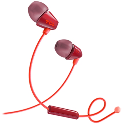 TCL In-ear Wired Headset ,Frequency of response: 10-22K, Sensitivity: 105 dB, Driver Size: 8.6mm, Impedence: 16 Ohm, Acoustic system: closed, Max power input: 20mW, Connectivity type: 3.5mm jack, Color Sunset Orange