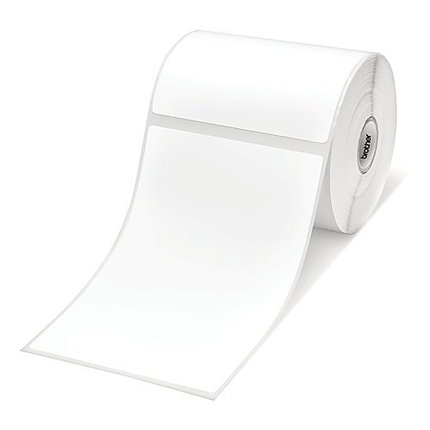 Brother BDE-1J152102-102 White Paper Label Roll, 350 labels per roll, 102x152 mm (Order Multiples of 8)