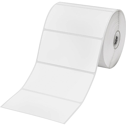 Brother BDE-1J050102-102 White Paper Label Roll, 1050 labels per roll, 102x50 mm (Order Multiples of 8)