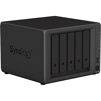 Мрежов сторидж Synology DS1522+, за 5 диска, до 108TB, CPU 2.6GHz, RAM 8GB, 4xГигабит, USB 3.2 Gen 1