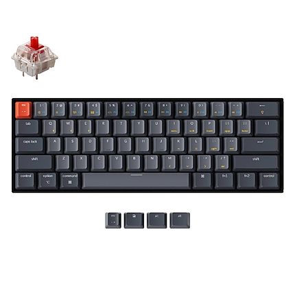 Геймърска Механична клавиатура Keychron K12 Hot-Swappable 60% Gateron Red Switch White LED ABS