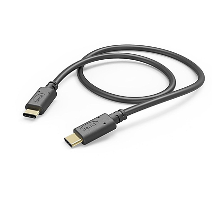 Кабел USB-C мъжко - USB-C мъжко, 1.0 м, 480 MBit/s, Черен