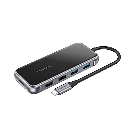 Vention докинг станция Type-C Docking Station Power Distribution 3.0 87W - HDMI, Type-C x 1, USB3.0 x 2, USB 2.0 x 2, LAN, SD/TF, VGA - TFGHB