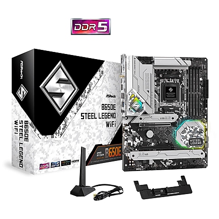 Дънна платка ASROCK B650E Steel Legend WiFi, Socket AM5, ATX, 4xDDR5