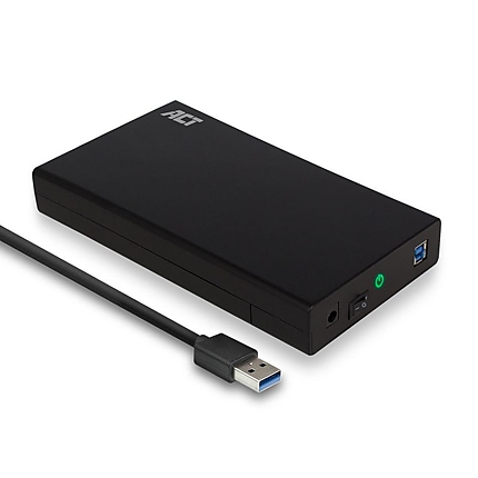 Чекмедже за твърд диск ACT AC1405, 3.5", SATA, USB 3.1 Gen1 (USB 3.0), Черен