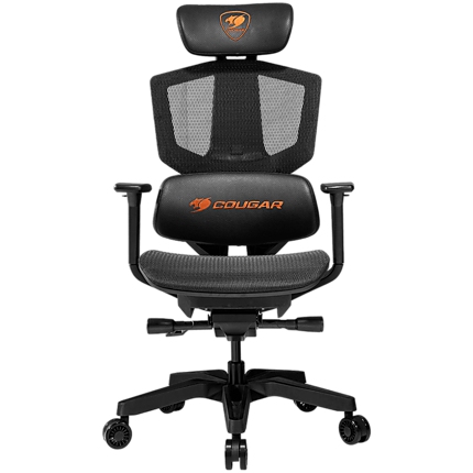 COUGAR ARGO ONE, Gaming Chair, Breathable Elastomeric Mesh, PAFRP Frame, Flexible Reclining Backrest, Adjustable Headrest, Lumbar Pillow, Sliding Seat, 3D Adjustable Armset