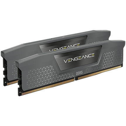 Corsair DDR5, 5600MT/s 32GB 2x16GB DIMM, Unbuffered, 36-36-36-76, Std PMIC, AMD EXPO, VENGEANCE DDR5 Cool Grey Heatspreader, Black PCB, 1.25V