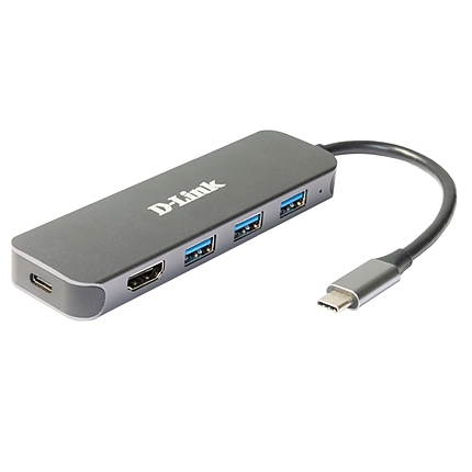 D-Link 5-in-1 USB-C Hub with HDMI/Power Delivery