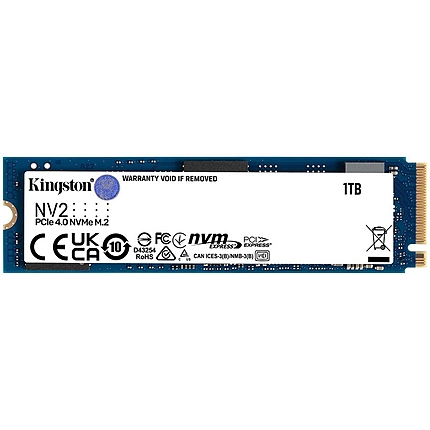 Kingston 2TB NV2 M.2 2280 PCIe 4.0 NVMe SSD, up to 2100/1700MB/s, EAN: 740617329971