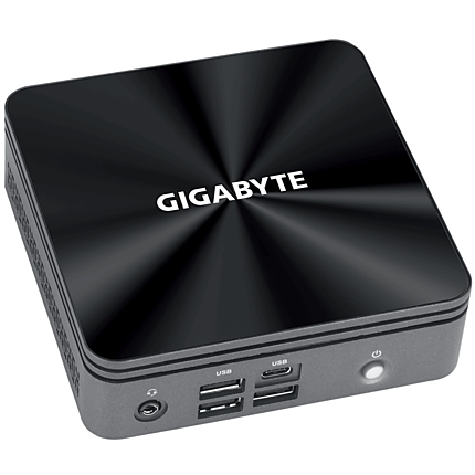 Настолен компютър Gigabyte Brix BRi5H-10210, Intel® Core™ i5-10210U, 2 x SO-DIMM DDR4, SSD NVMe, USB Type-C™, WF+BT, black