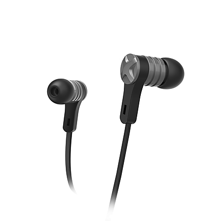 Слушалки Hama "Intense", In-Ear, микрофон, плосък лентов кабел, черни