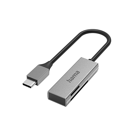 Четец за карти HAMA, USB 3.0, SD/microSD, сребрист