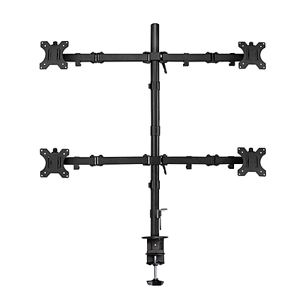 Стойка за 4 монитора ACT AC8304, За бюро, Регулируема, 32", 8 кг, Черна