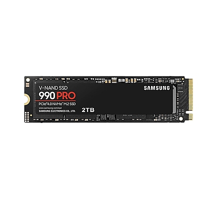 Samsung SSD 990 PRO 2TB PCIe 4.0 NVMe 2.0 M.2 V-NAND 3-bit MLC, 256-bit Encryption, Read 7450 MB/s Write 6900 MB/s